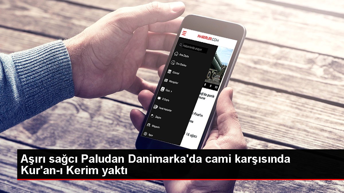 Aşırı sağcı Paludan Danimarka'da cami karşısında Kur'an-ı Kerim yaktı