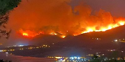 Mersin'de orman yangını; 110 hane tahliye edildi 