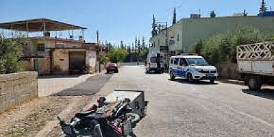Hatay'da çöp konteynerine çarpan motosikletin sürücüsü ağır yaralandı