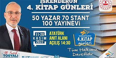 İSKENDERUN BELEDİYESİ 4.KİTAP GÜNLERİ BAŞLIYOR