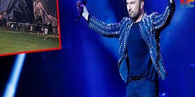 Tarkan'ın İzmir'deki konseri öncesi facia! Sahne çöktü, çalışanlar altında kaldı