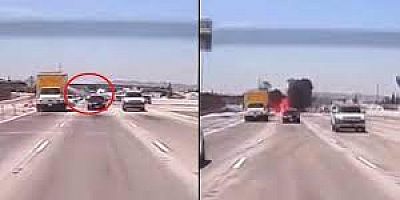 Uçak yolun ortasına düşerek alev aldı, pilot ve yolcunun burnu bile kanamadı